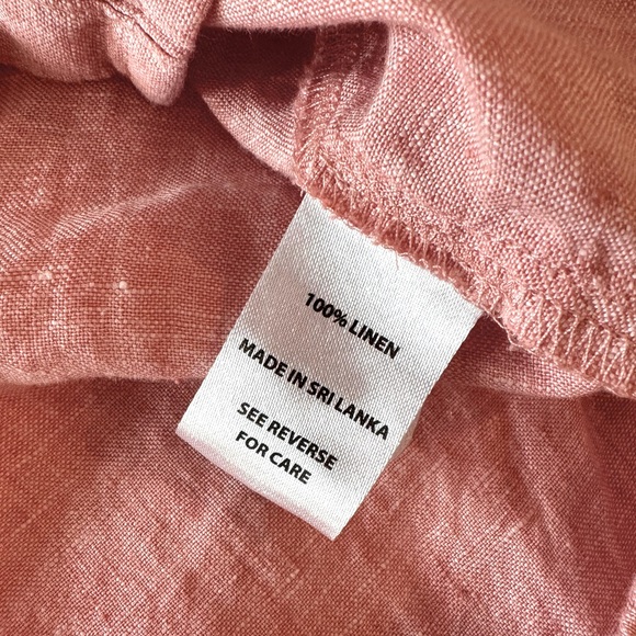 Spartina 449 100% Linen Coral Button Down Long Sleeve Shirt- size XXL - Picture 7 of 12